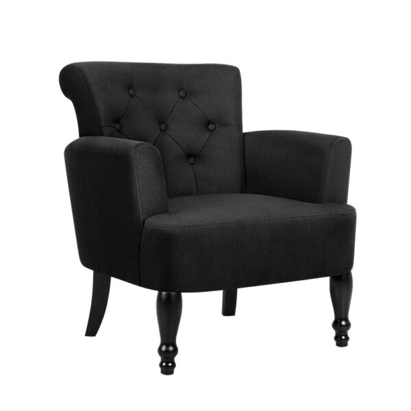 Artiss Armchair Wingback Charcoal Lothair - Image 5