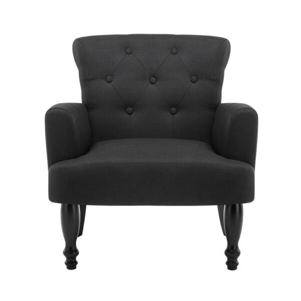 Artiss Armchair Wingback Charcoal Lothair - Image 3