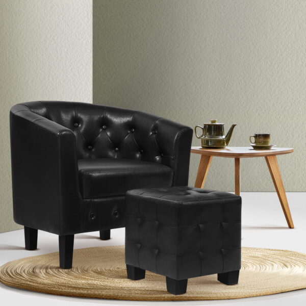 The Ava Armchair and Ottoman