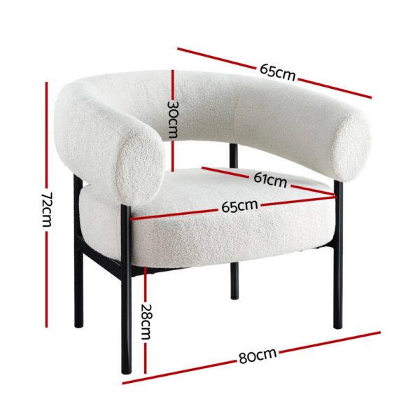 Artiss Armchair White - Image 2