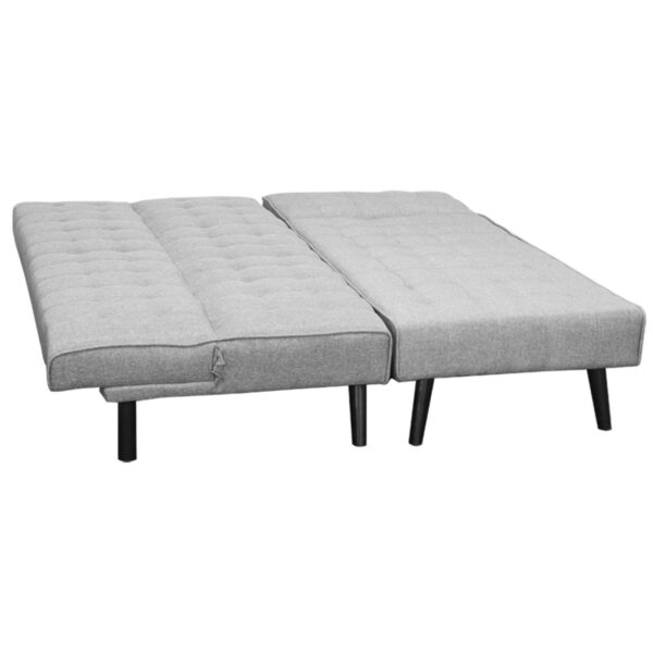 Sarantino 3-seater Corner Sofa Bed With Lounge Chaise Couch Furniture Light Grey - Image 5