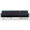 Sarantino 3-Seater Corner Sofa Bed with Chaise Lounge - Blue - Image 6