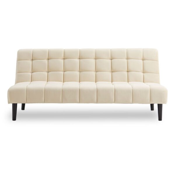 Sarantino Faux Suede Fabric Sofa BEIGE