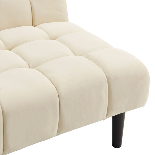 Sarantino Faux Suede Fabric Sofa BEIGE - Image 10