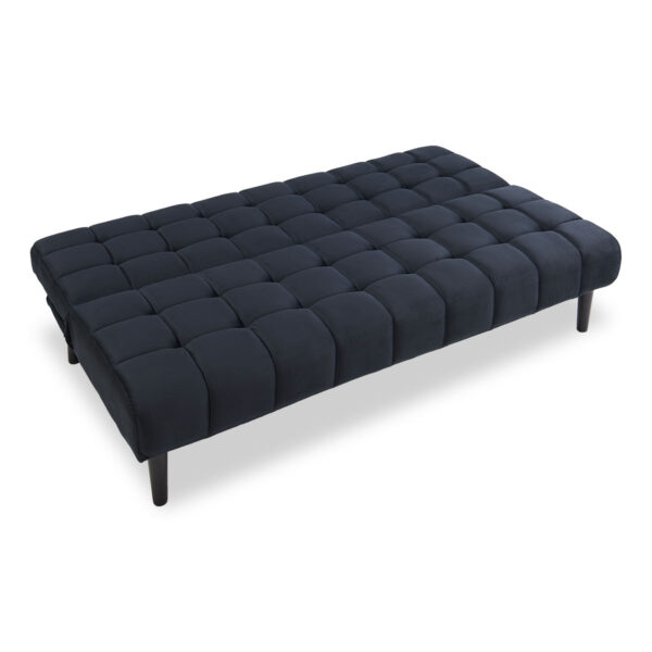 Sarantino Faux Suede Fabric Sofa Black - Image 8