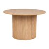 Luxe Ribbed Round Coffee Table Wooden
