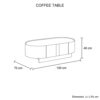 Coffee Table MDF Board Melamine Interior Ample Storage in Dark Walnut colour - Image 8