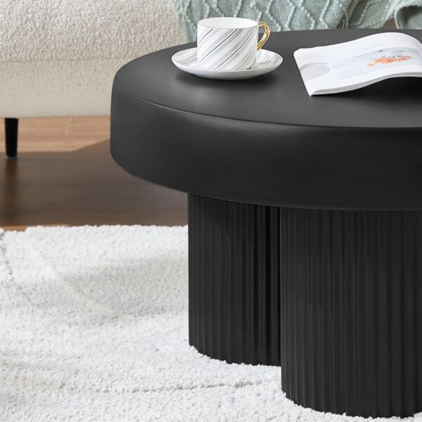 Maya Ribbed Black Coffee Table - Image 6