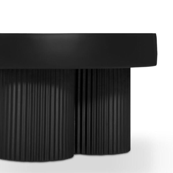 Maya Ribbed Black Coffee Table - Image 7